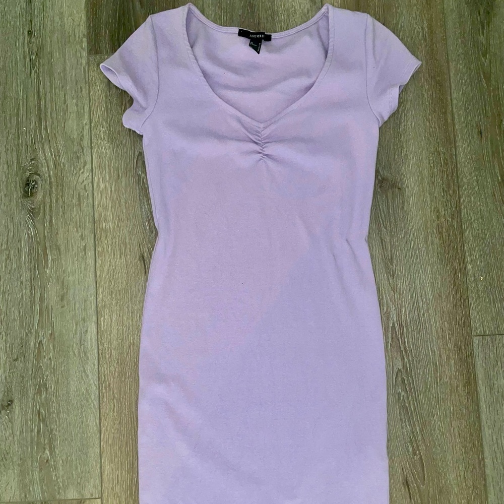 lilac bodycon drress